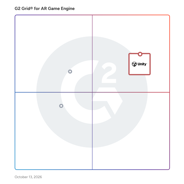G2 Grid® for Augmented Reality (AR) Game Engine plotting products by satisfaction and market presence