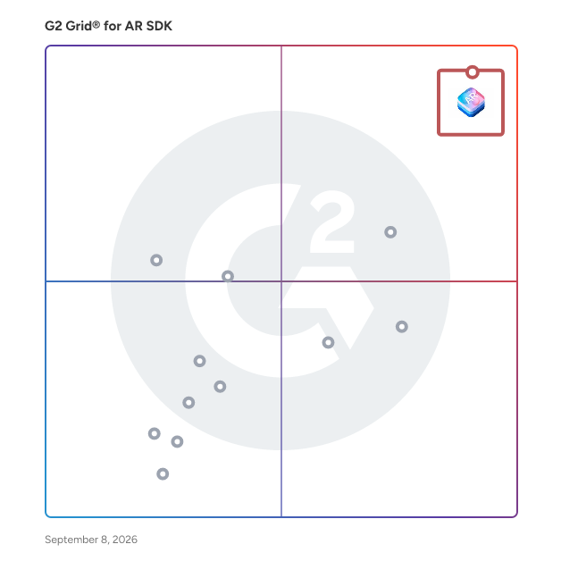 G2 Grid® for Augmented Reality (AR) SDK Software plotting products by satisfaction and market presence