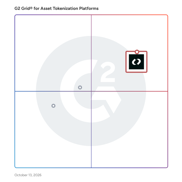 G2 Grid® for Asset Tokenization Platforms plotting products by satisfaction and market presence