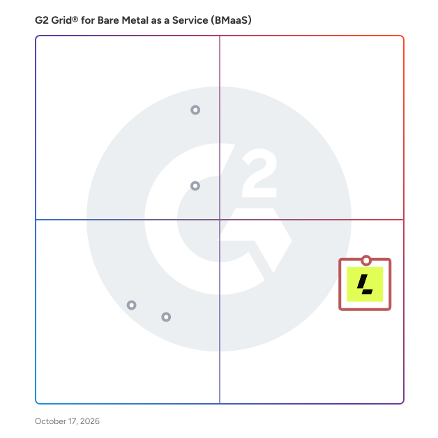G2 Grid® for Bare Metal as a Service (BMaaS) Software plotting products by satisfaction and market presence