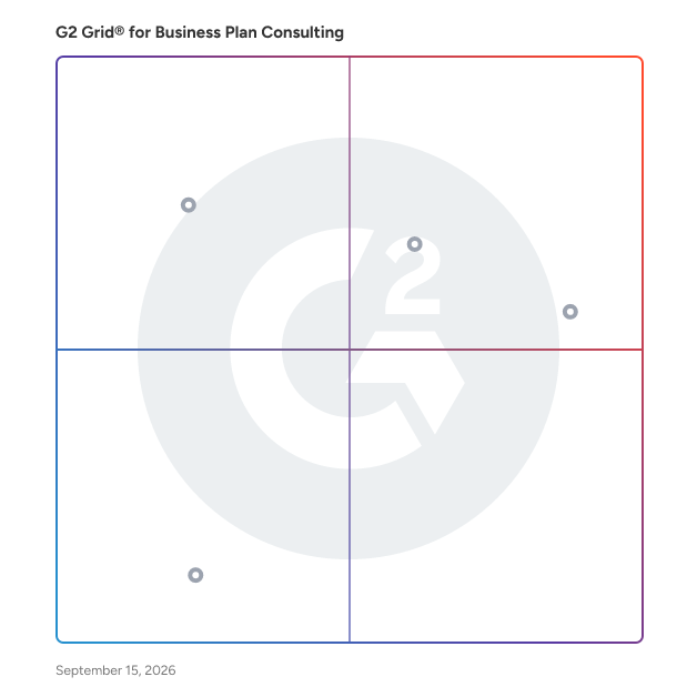 G2 Grid® for Financial Consulting and Analysis in Business Plan Consulting Providers, highlighting the products that define this theme