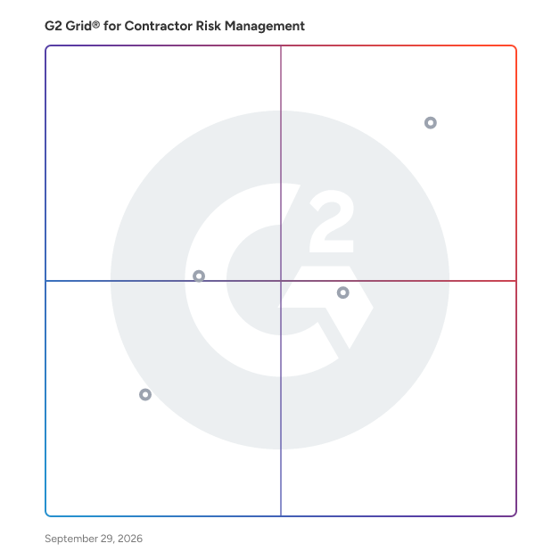 G2 Grid® for Vendor Management in Contractor Risk Management Software, highlighting the products that define this theme
