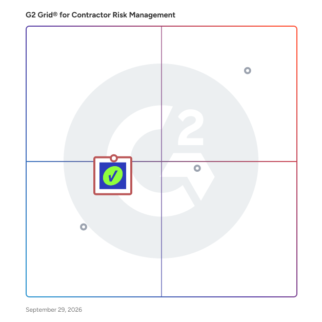 G2 Grid® for Environmental, Social, and Governance (ESG) Reporting in Contractor Risk Management Software, highlighting the products that define this theme