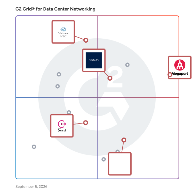 G2 Grid® for Cloud Networking in Data Center Networking Solutions, highlighting the products that define this theme