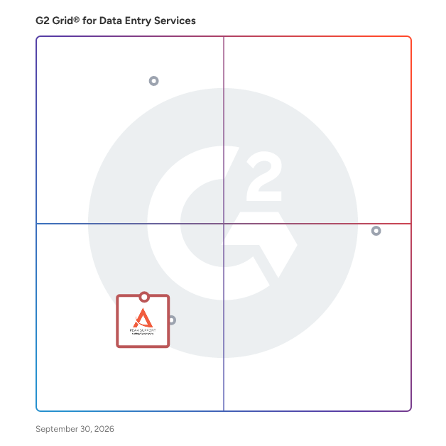 G2 Grid® for Business Process Outsourcing (BPO) in Data Entry Services Providers, highlighting the products that define this theme