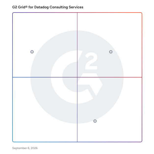 G2 Grid® for ServiceNow Consulting Services in Datadog Consulting Services, highlighting the products that define this theme