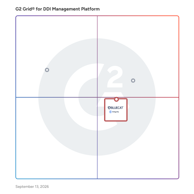G2 Grid® for DDI Security Solutions in DDI Management Platform, highlighting the products that define this theme