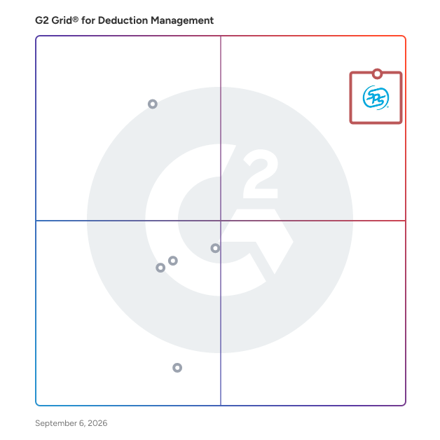 G2 Grid® for Deduction Management Software plotting products by satisfaction and market presence