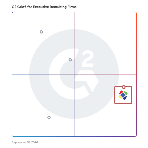 G2 Grid® for Executive Recruiting Firms Provider plotting products by satisfaction and market presence