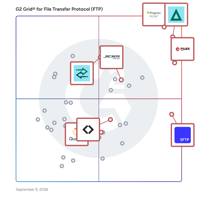G2 Grid® for Automation and Workflow Orchestration in File Transfer Protocol (FTP) Software, highlighting the products that define this theme