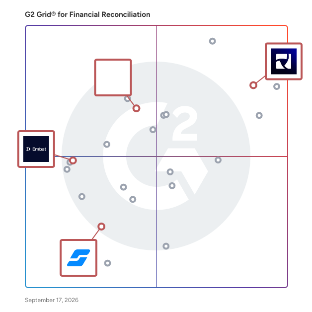 G2 Grid® for Enterprise Reconciliation in Financial Reconciliation Software, highlighting the products that define this theme