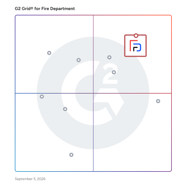 G2 Grid® for Fire Department Software plotting products by satisfaction and market presence