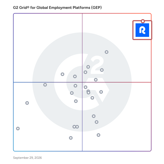 G2 Grid® for Global Employment Platforms (GEP) plotting products by satisfaction and market presence