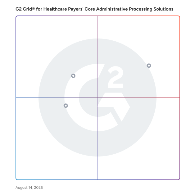G2 Grid® for Automation and Process Optimization in Core Administrative Processing Systems Software, highlighting the products that define this theme