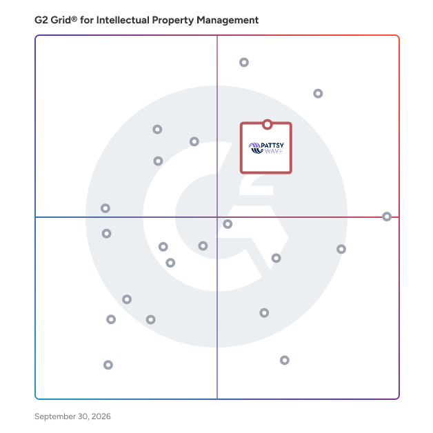 G2 Grid® for Cloud-Based IP Solutions in Intellectual Property Management Software, highlighting the products that define this theme