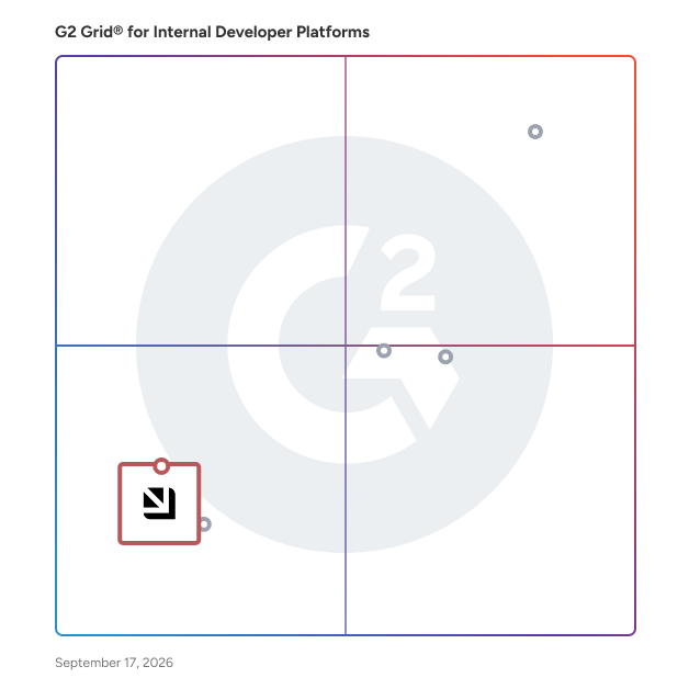G2 Grid® for AI Agentic Platforms in Internal Developer Platforms, highlighting the products that define this theme