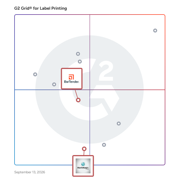 G2 Grid® for Barcode and RFID Support in Label Printing Software, highlighting the products that define this theme