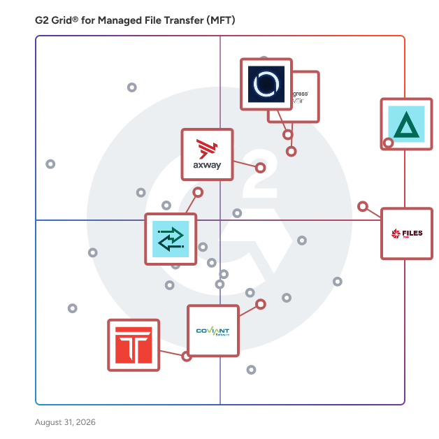 G2 Grid® for Secure File Transfer in Managed File Transfer (MFT) Software, highlighting the products that define this theme