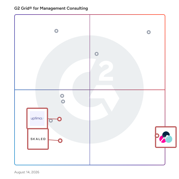 G2 Grid® for Revenue Optimization in Management Consulting Providers, highlighting the products that define this theme