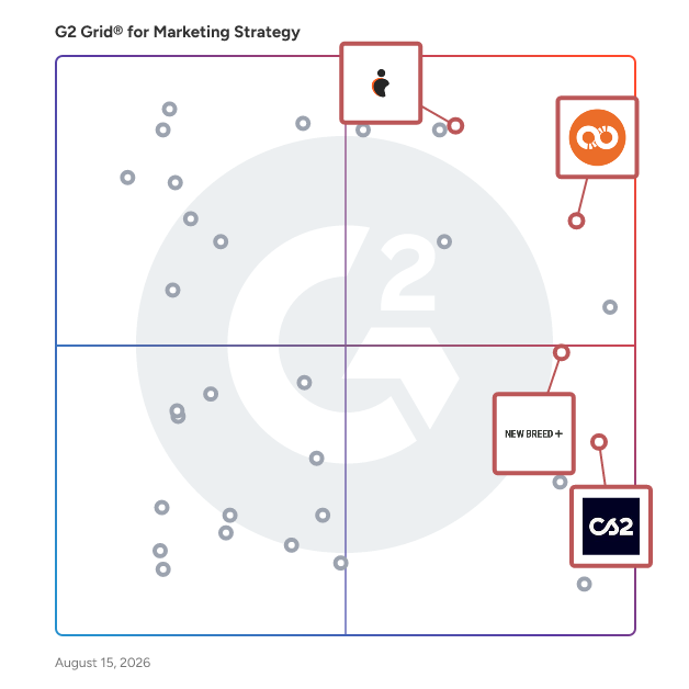 G2 Grid® for Account-Based Marketing Agencies in Marketing Strategy Agencies, highlighting the products that define this theme