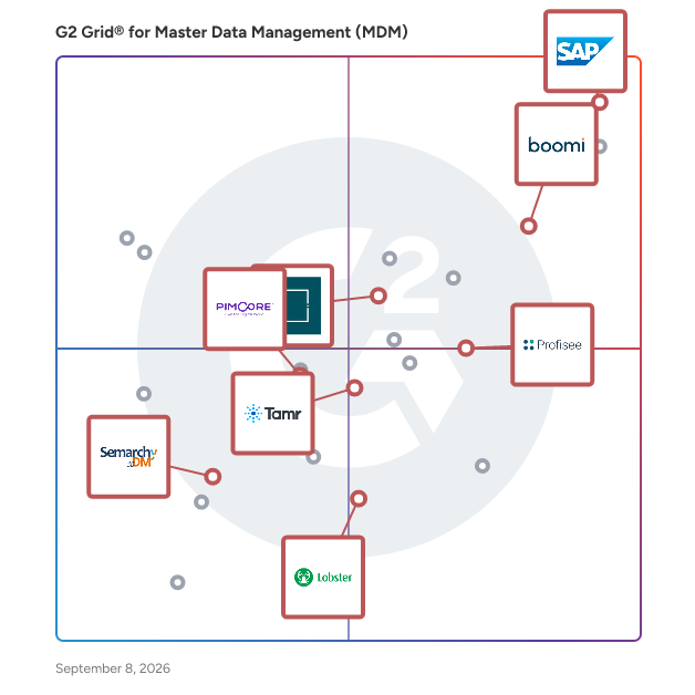 G2 Grid® for Hybrid Deployment in Master Data Management (MDM) Tools, highlighting the products that define this theme