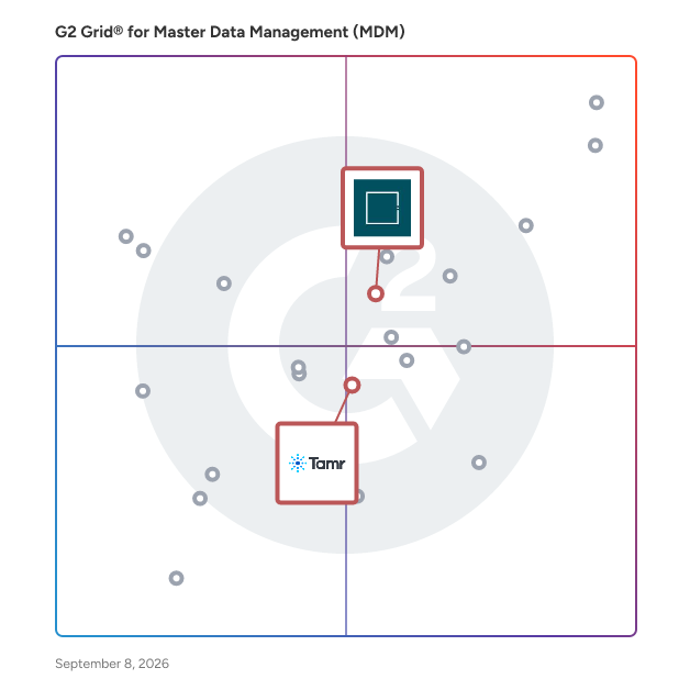 G2 Grid® for AI-Powered MDM in Master Data Management (MDM) Tools, highlighting the products that define this theme