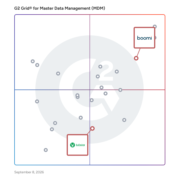 G2 Grid® for API Integration in Master Data Management (MDM) Tools, highlighting the products that define this theme