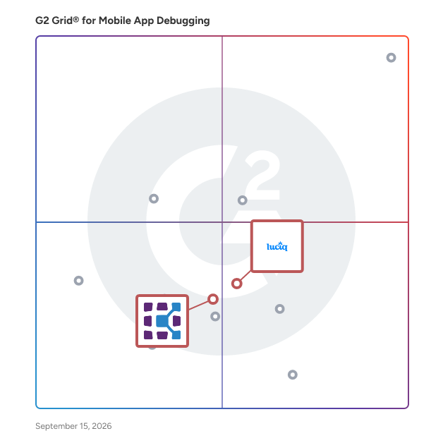G2 Grid® for AI-Driven Debugging in Mobile App Debugging Tools, highlighting the products that define this theme