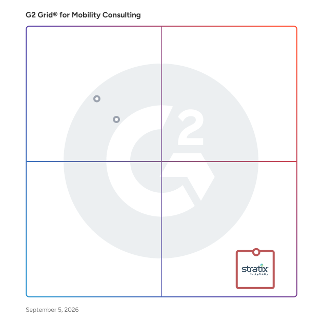 G2 Grid® for Managed IT Services in Mobility Consulting Providers, highlighting the products that define this theme