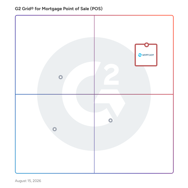 G2 Grid® for Digital Mortgage Closing in Mortgage Point of Sale (POS) Software, highlighting the products that define this theme