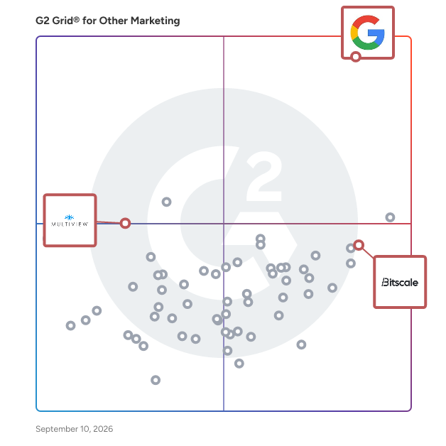G2 Grid® for Visitor and Identity Tracking in Other Marketing Software, highlighting the products that define this theme