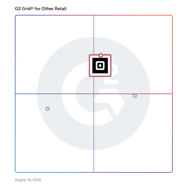 G2 Grid® for Gift Card Solutions in Other Retail Software, highlighting the products that define this theme
