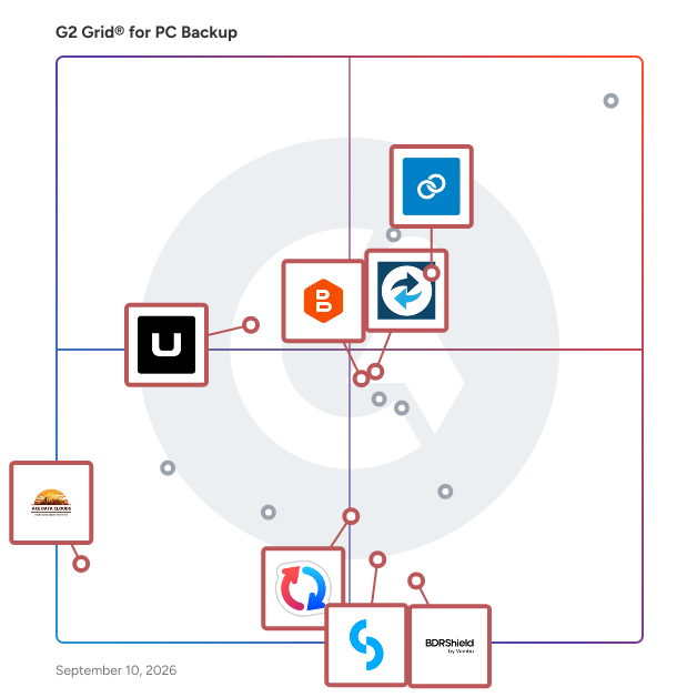 G2 Grid® for Server Backup in PC Backup Software, highlighting the products that define this theme