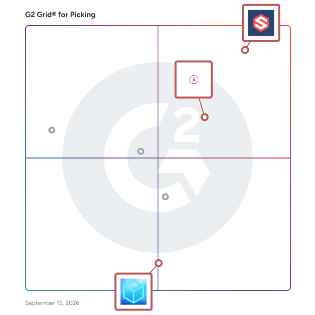 G2 Grid® for Warehouse Management in Picking Software, highlighting the products that define this theme