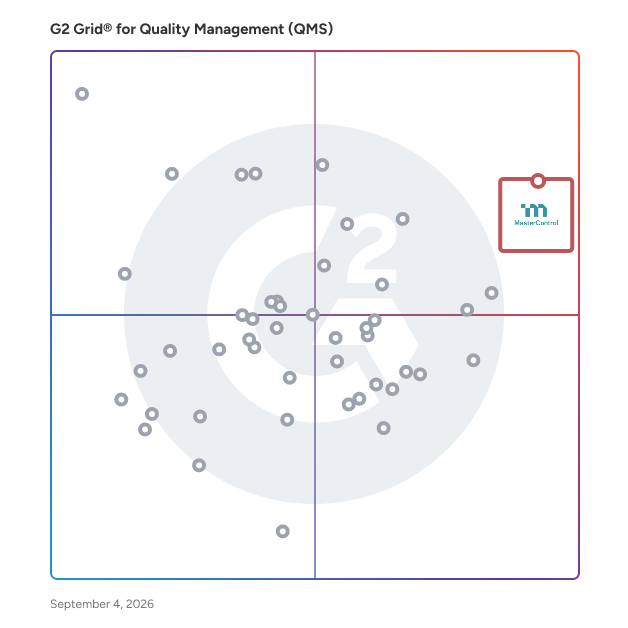 G2 Grid® for Life Sciences and Medical Devices QMS in Quality Management Systems (QMS), highlighting the products that define this theme