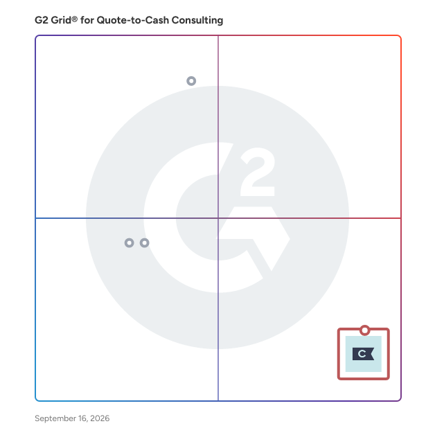 G2 Grid® for Cloud Consulting in Quote-to-Cash Consulting Providers, highlighting the products that define this theme