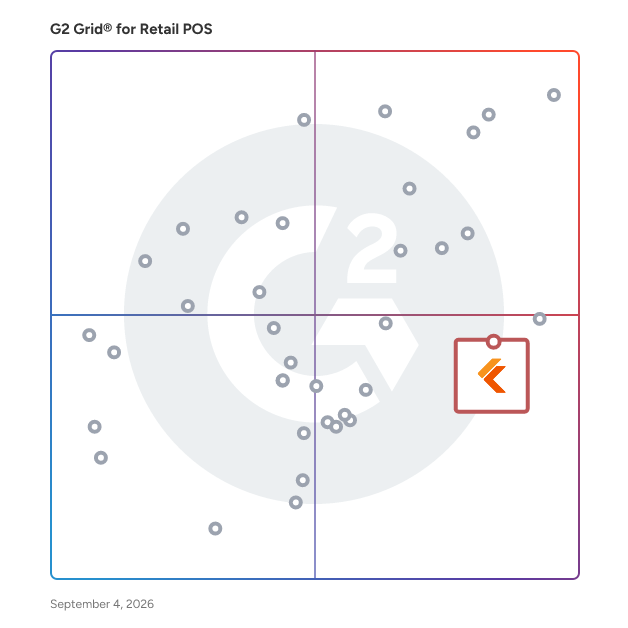 G2 Grid® for Reporting and Analytics in Retail POS Systems, highlighting the products that define this theme