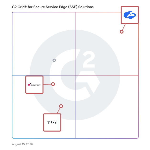 G2 Grid® for Zero Trust Networking in Secure Service Edge (SSE) Solutions, highlighting the products that define this theme