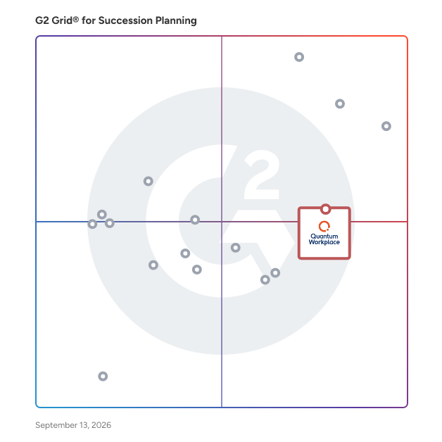 G2 Grid® for HR Analytics and Insights in Succession Planning Software, highlighting the products that define this theme