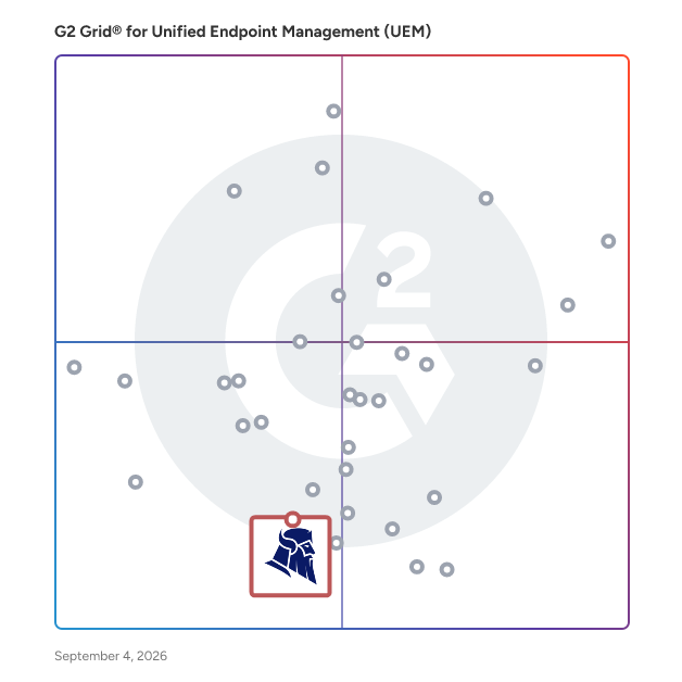 G2 Grid® for Unified Threat Management (UTM) in Unified Endpoint Management (UEM) Software, highlighting the products that define this theme