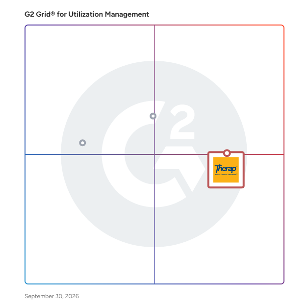 G2 Grid® for Utilization Management Software plotting products by satisfaction and market presence
