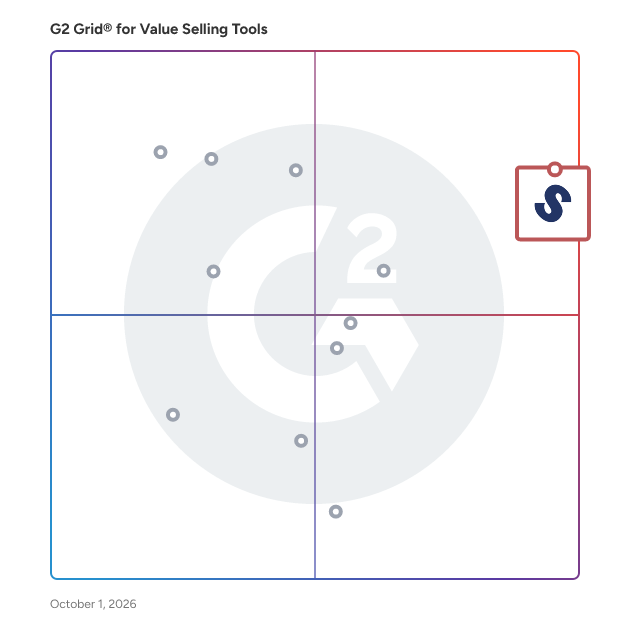 G2 Grid® for Value Selling Tools plotting products by satisfaction and market presence