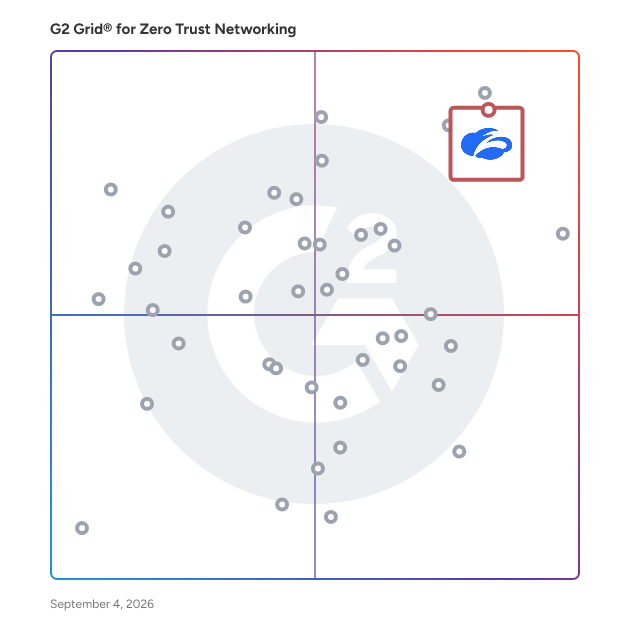 G2 Grid® for Zero Trust Network Access in Zero Trust Networking Software, highlighting the products that define this theme